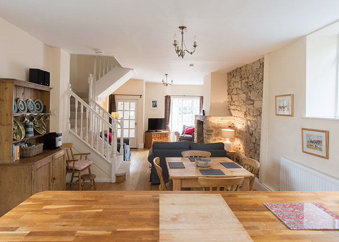 Open plan dining area and sitting room an ideal social space